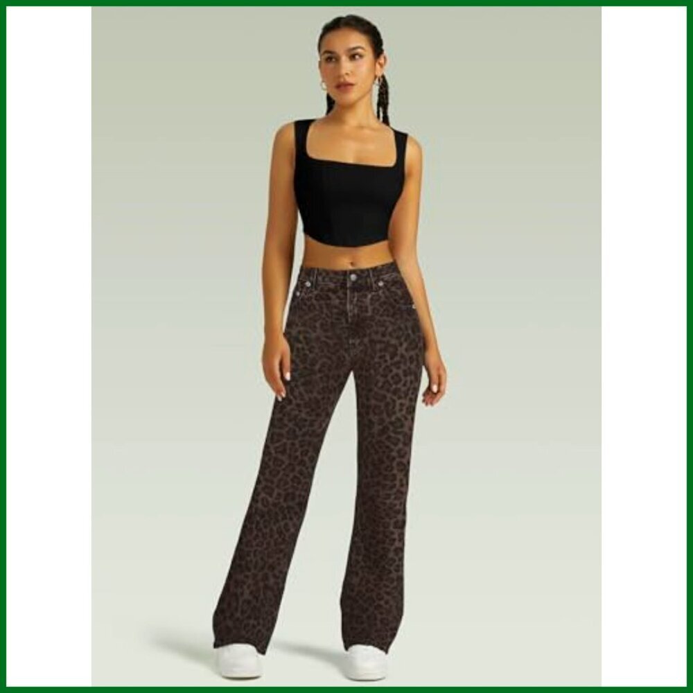 High Waisted Straight Leg Boyfriend Jeans, Wide Leg Loose Fit - Picture 5 of 6